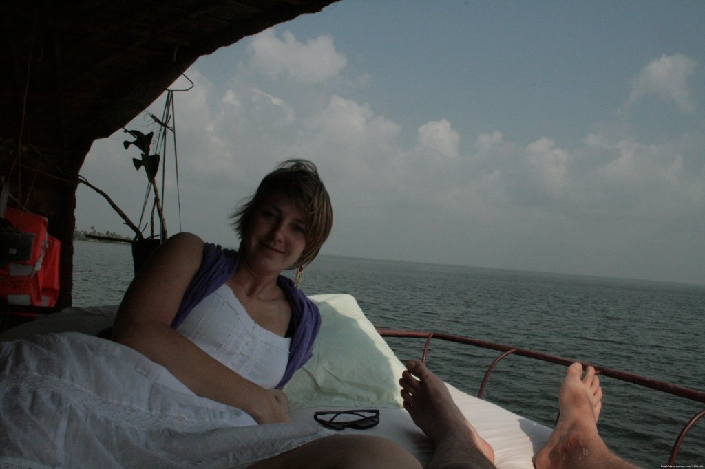 The Sundeck - bird's eye view | Eco houseboat romantic getaway in Kerala, India | Image #6/8 | 
