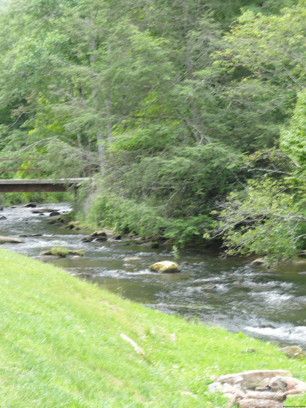 Creek in Front of Cabin | Luxury Cabin on Beautiful Mt Stream $199/nightly | Image #5/20 | 