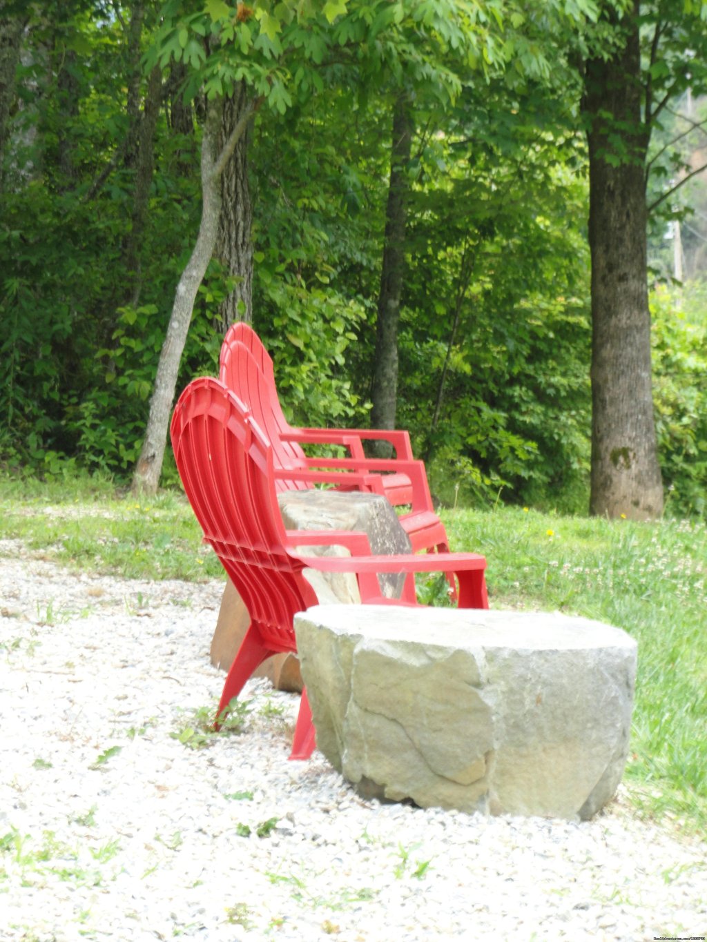 You can sit outside an enjoy the stream | Luxury Cabin on Beautiful Mt Stream $199/nightly | Image #8/20 | 