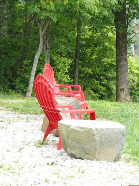 You can sit outside an enjoy the stream | Image #8/20 | Luxury Cabin on Beautiful Mt Stream $199/nightly
