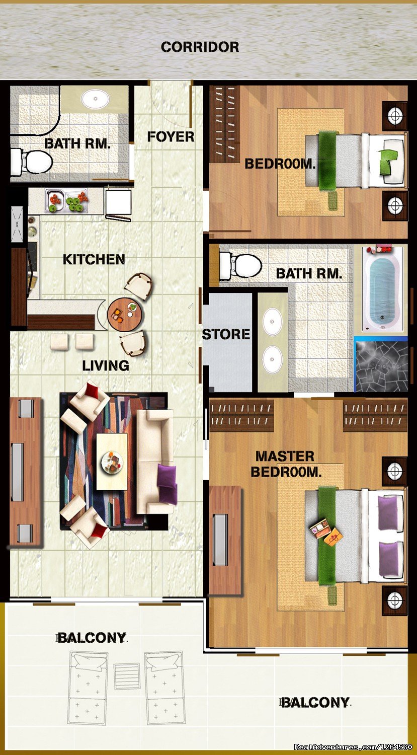 Suite Accommodation - Floor Plan | R3TREAT - Regenerate, Rejuvenate, Restore | Image #8/22 | 