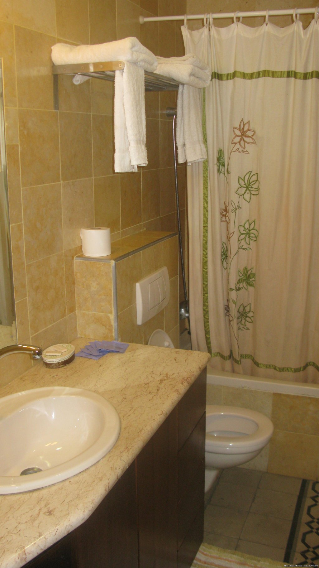 Double Room Bathroom | Beautiful Old Jerusalem Vacation Home | Image #3/7 | 