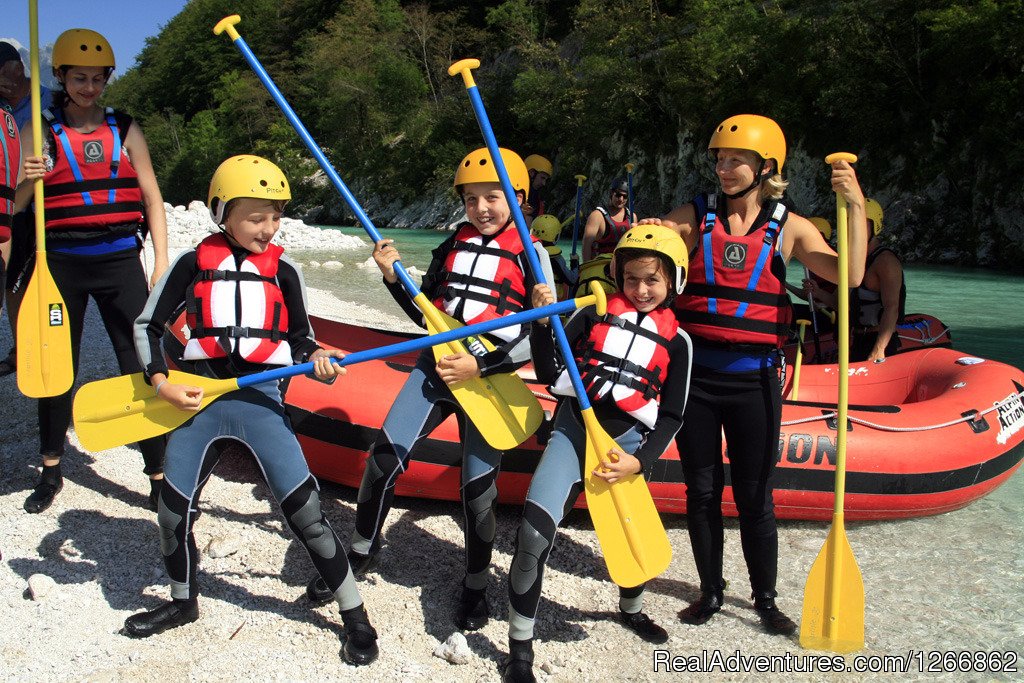 Family rafting | Rafting on the emerald Soca river, in Slovenia | Bovec, Slovenia | Rafting Trips | Image #1/1 | 