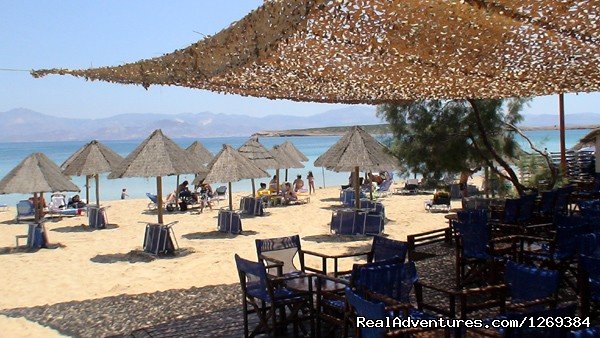 Beach bar on Santa Maria Beach | Water sports and fun at beach campsite in Paros | Image #7/10 | 