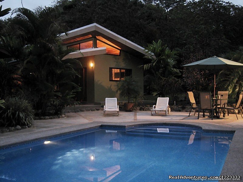 Poolside in the evening | Tranquility and Relaxation at Villas Adele | Image #2/23 | 