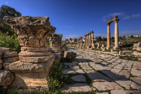 The Roman Road in Jerash