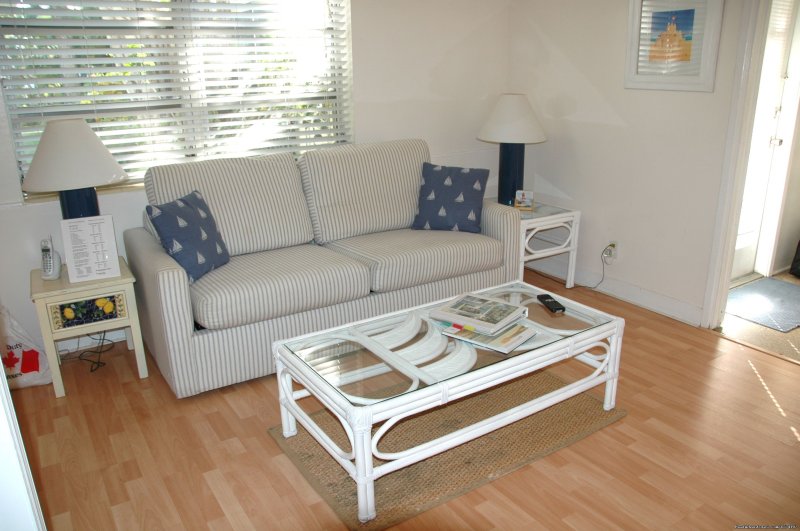 1 Bedroom apt has queen sleeper sofa in living room | Cottages by the Ocean - Studios and 1/1 | Image #13/26 | 