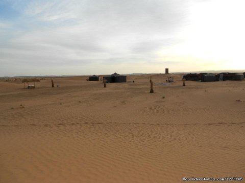 Nomad tents in desert