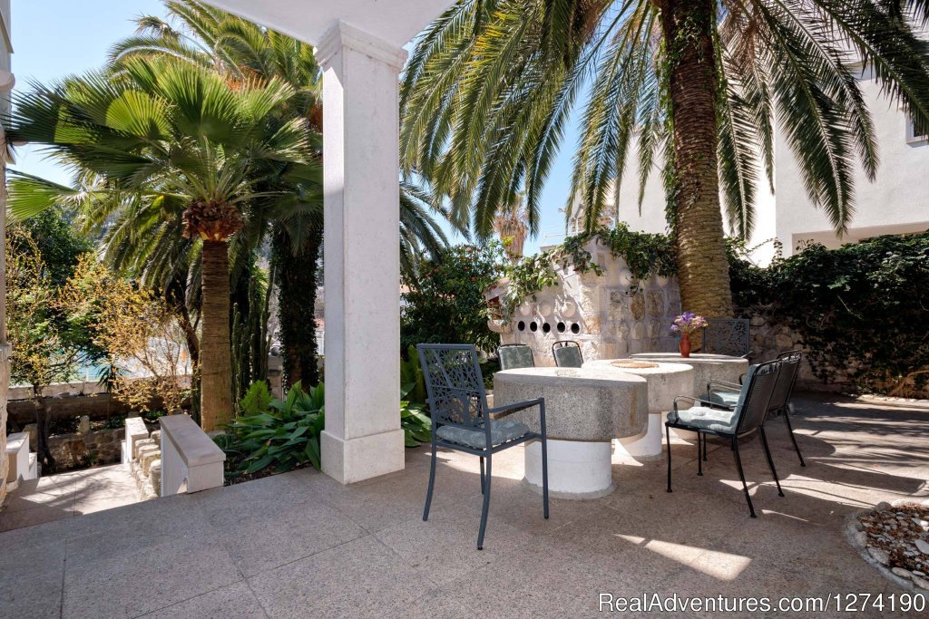 Terrace With Palm Trees | Seafront&beachfront exclusive Villa Domus Marini | Image #22/26 | 