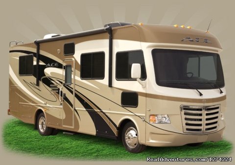 This brand new RV has 2 slide-outs, automatic levelers and a bunk bed that drops down in front with just the push of a button!