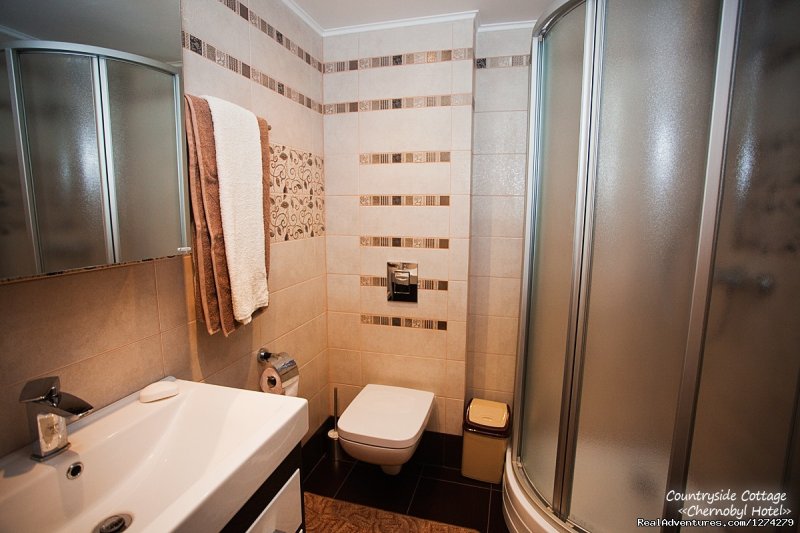 Chernobyl Hotel - guest bathroom | Chernobyl Countryside Hotel | Image #2/7 | 