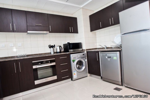 Kitchen | Luxury 1BR for rent, 5 minutes from the beach (Dub | Image #11/19 | 