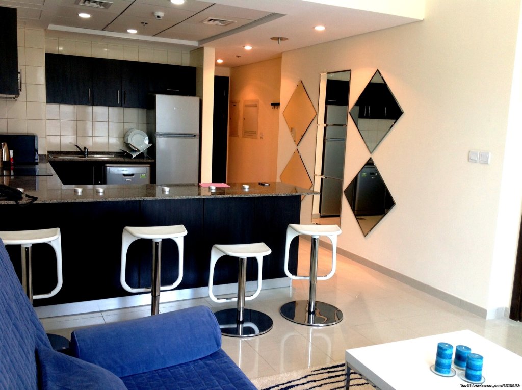 Kitchen | Luxury 1BR for rent, 5 minutes from the beach (Dub | Image #10/19 | 