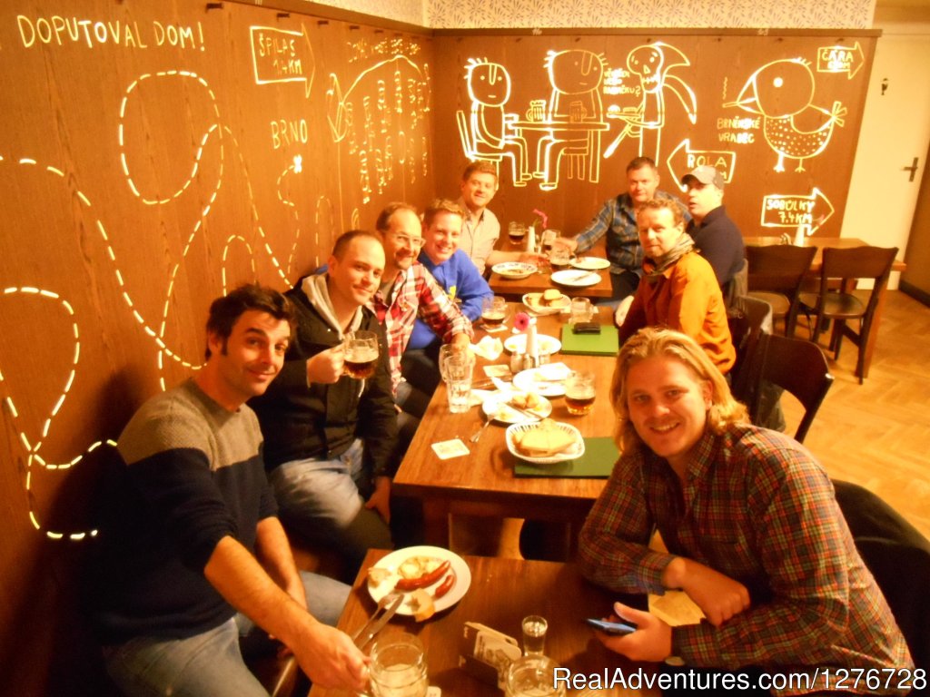 Ice-hockey team from London in Brno restaurant, private trip | Atypus Adventures - Czech And Slovak Tours | Image #11/13 | 