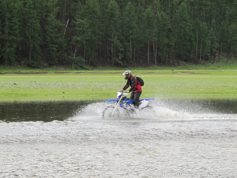 Rivers, nice and cool on a hot day | Motor cycles in Mongolia Outback Mongolia | Image #2/9 | 