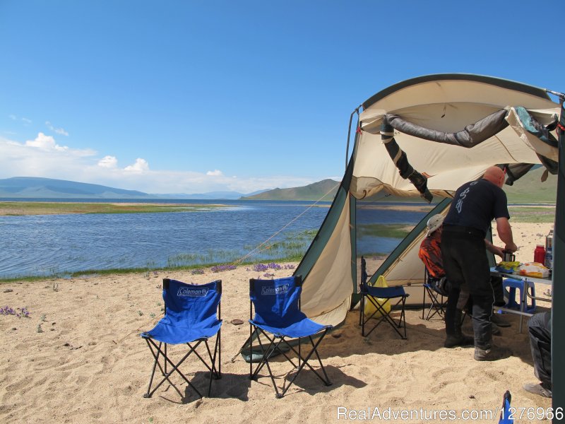 Lunch on the beach | Motor cycles in Mongolia Outback Mongolia | Image #9/9 | 