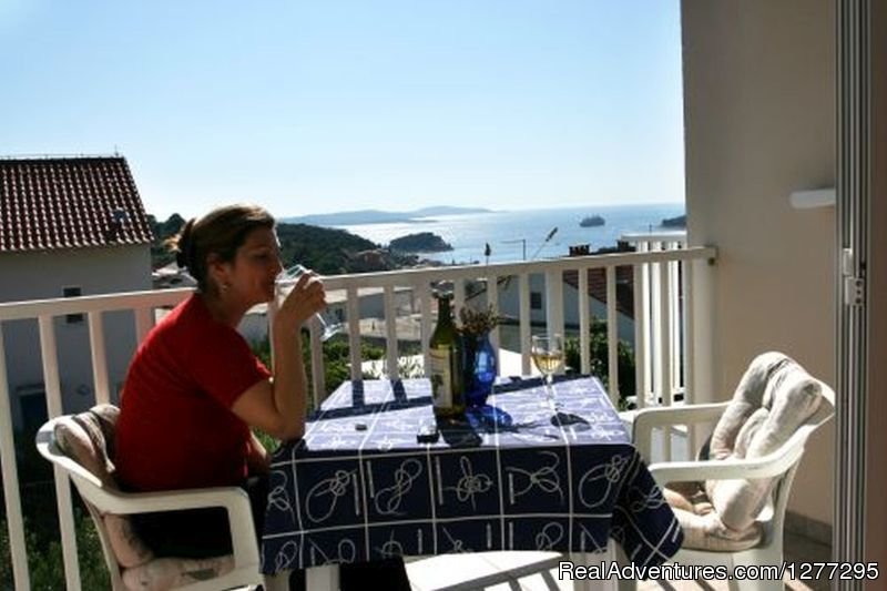 Balcony of Apartments Irena Bedroom view | Experience the magic of the Island Hvar | Image #7/25 | 