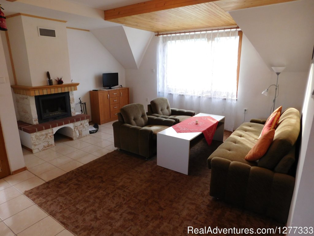 Living Room In Attic Apartment | Apartment Tania - Slovakia Tatras Mountains | Image #4/13 | 