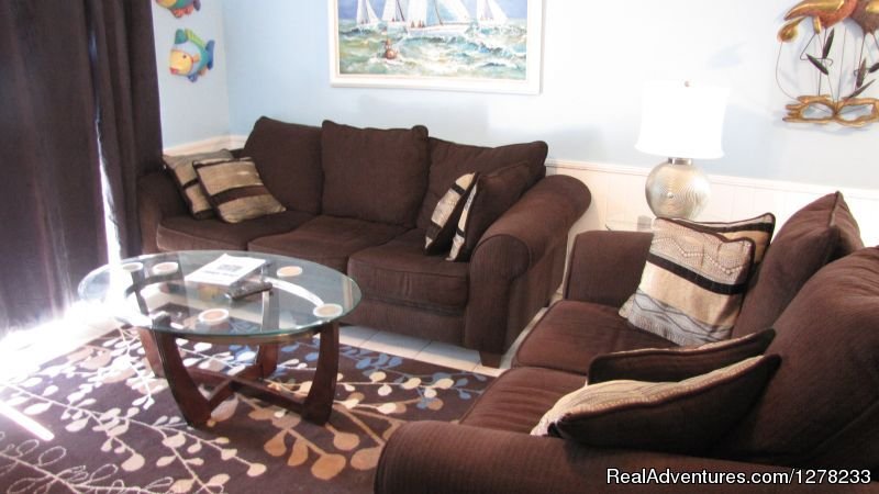 Cozy Living Room | Gulf Front Beach House - Oz Duplex | Image #5/8 | 