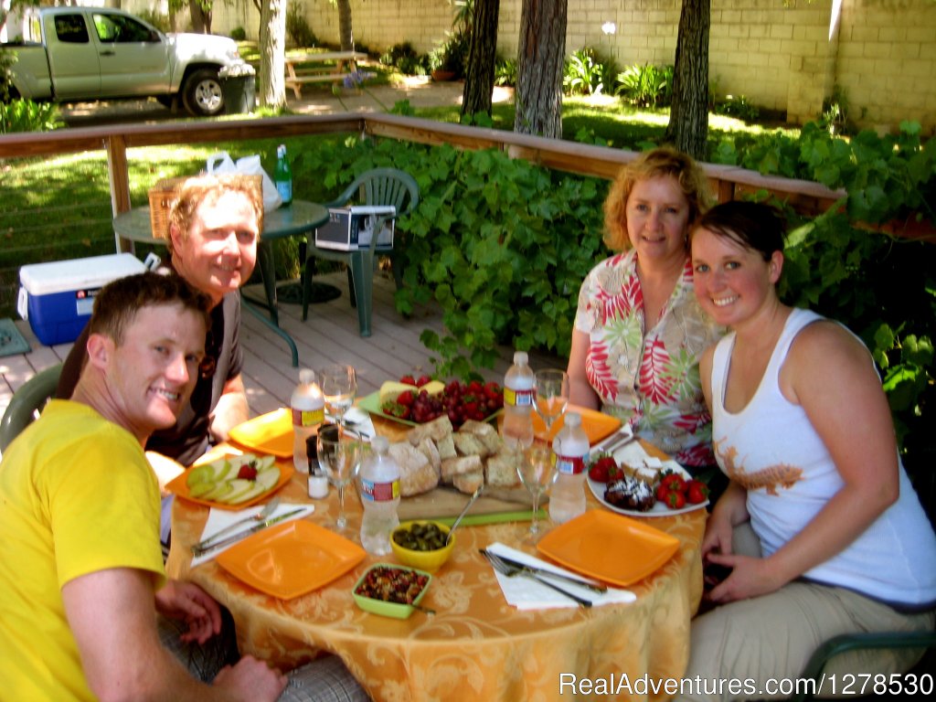 Enjoying a well desired lunch | Santa Barbara Wine Country Cycling Tours | Image #4/17 | 