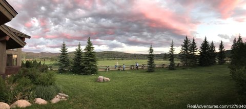 Gorgeous sunsets on a luxury dude ranch in Colorado