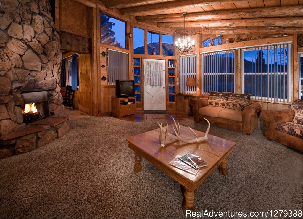 Cabin 20 livingroom | Valhalla Resort | Estes Park, Colorado  | Vacation Rentals | Image #1/23 | 