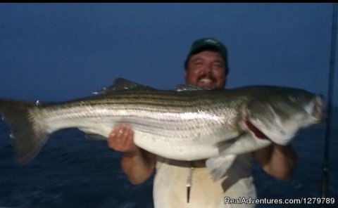 Spring 51 lb. Striped Bass. Book Spring 2019 trips now