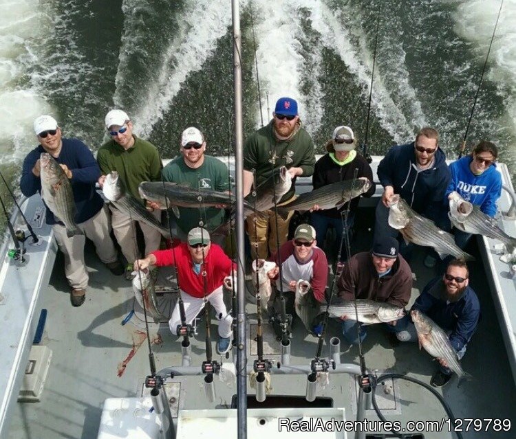 Incredible Striped Bass fishing. We get right on em | Down Deep Sport Fishing Fleet | Image #4/20 | 