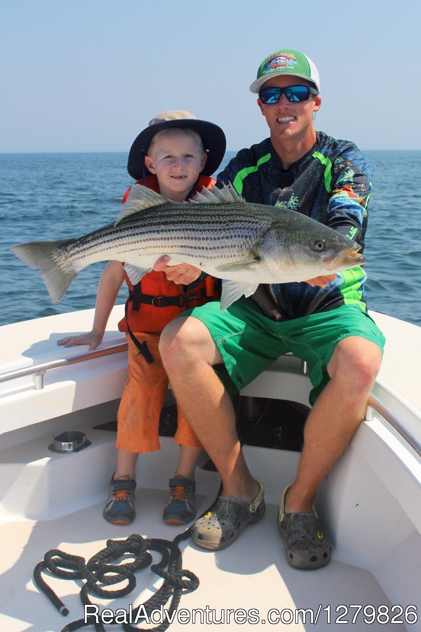 Large Striped Bass Caught On Reel Deal Fishing Charter | Reel Deal Fishing Charters | Image #3/4 | 