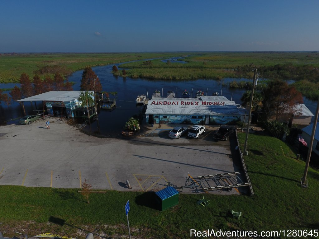 Ariel view of Midway Airboats | Midway Airboat Rides on St. Johns River | Image #2/15 | 
