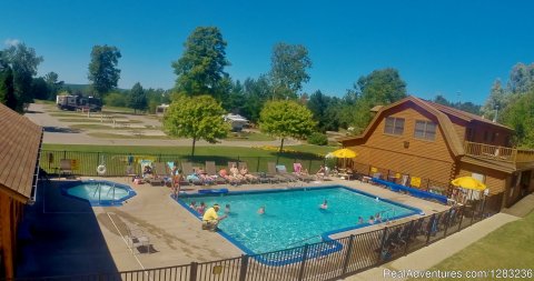 Located in the heart of Northern Michigan this resort offers everything from Cabins and lodges,  to Full Hookup RV camping and deluxe tent sites. Come enjoy the beautiful landscape and first class sunsets that Petoskey offers. Cabins sleep up to 6.