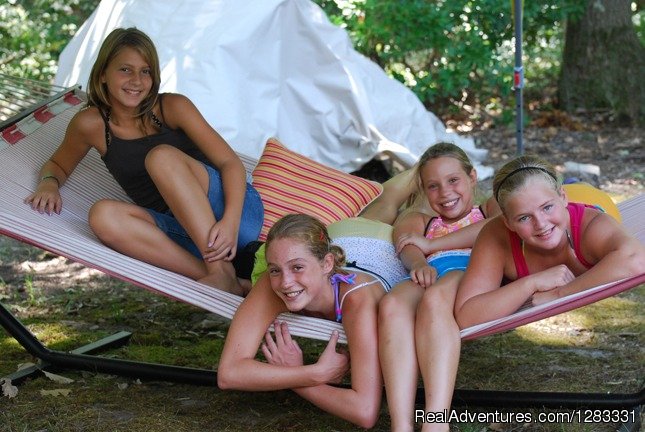 Girls Relaxing | The Campgrounds at Sandy Cove | North East, Maryland  | Campgrounds & RV Parks | Image #1/22 | 