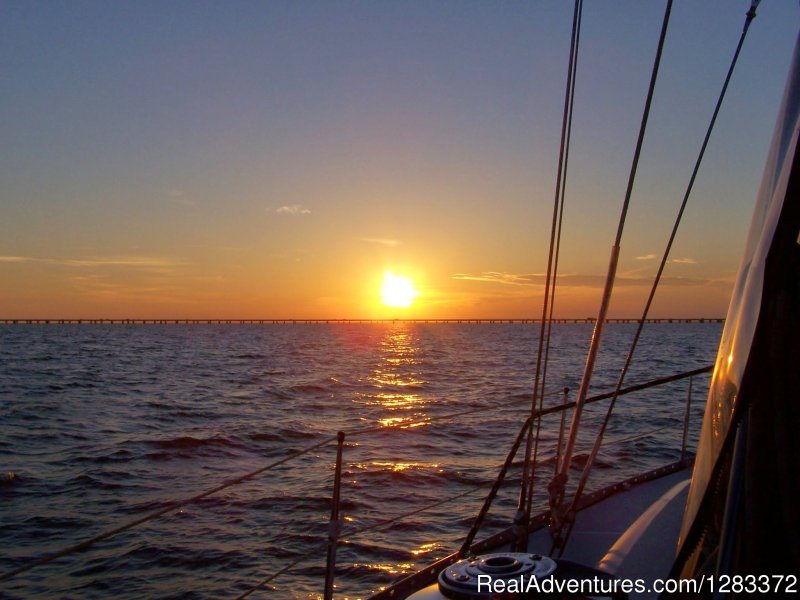 Lake Pontchartrain Sunset | Delaune Sailing Charters | Image #4/5 | 