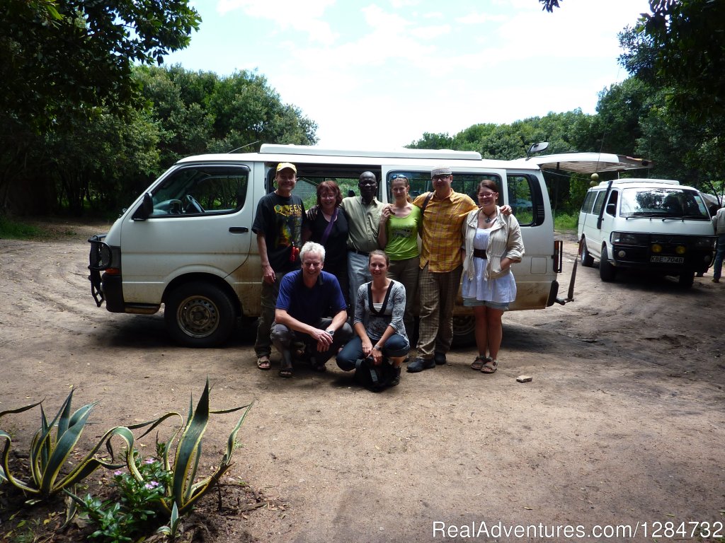 Our Guide,odhis With Satisfied Guests In The Masai Mara Camp | Budget Camping Safaris In Kenya | Image #2/15 | 