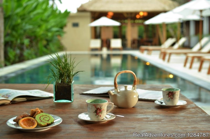 Tea time by the pool | The Open House, Best Beach Boutique Hotel in Bali | Image #5/9 | 