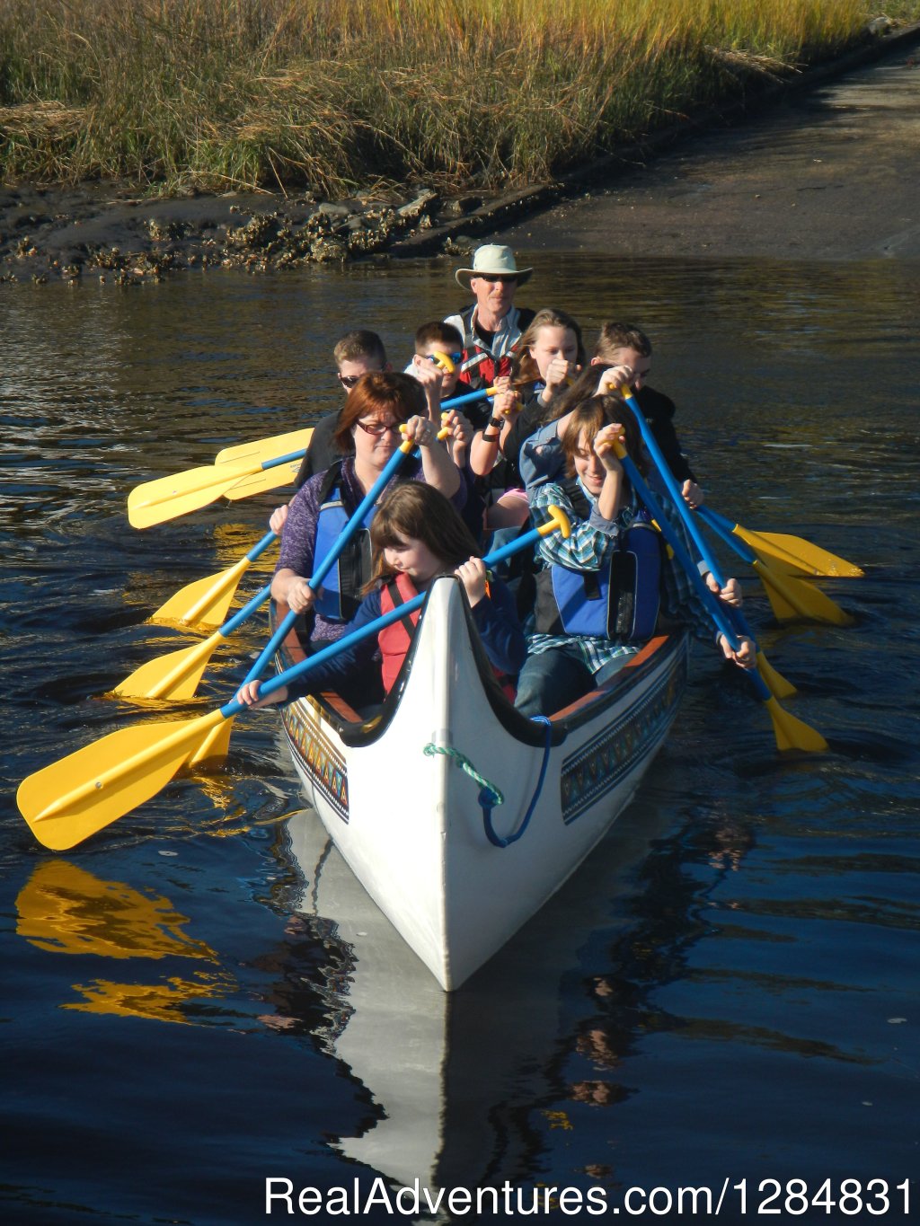 BIg Canoe Fun on the St. Marys River | Guided War Canoe Adventures for Groups | Image #2/7 | 