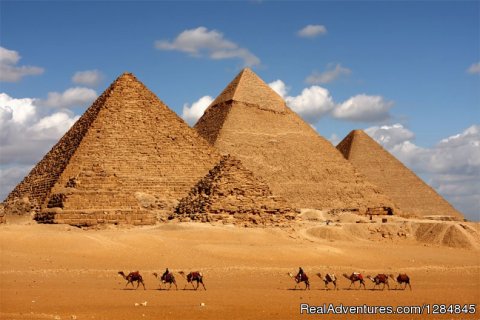 Giza Pyramids.