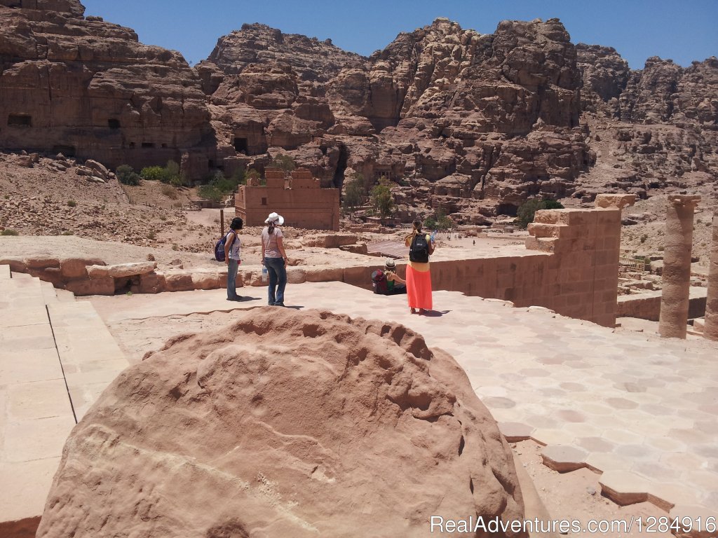 Travelers at the Great Temple | Petra - The Rosey City - one Of the 7 wonders | Image #15/20 | 