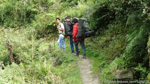 Professional Trekker towards Great Himalayan national Park