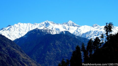 Snow peak view of Tirthan Valley and National Park