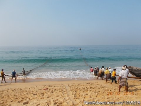 Fishermen on work in Kerala