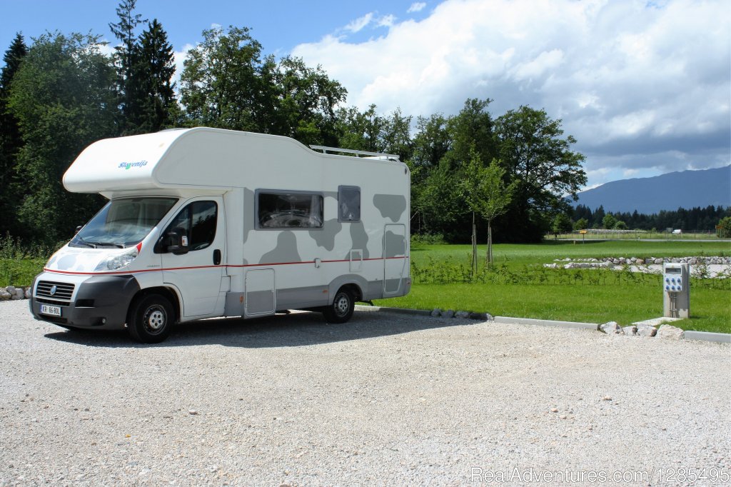 Camper stop Cubis | Kranj, Slovenia | Campgrounds & RV Parks | Image #1/5 | 
