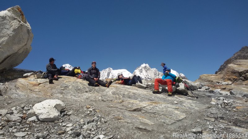 Resting on the way to Mera peak Highcamp | Mera Peak Climbing | Kathmandu, Nepal | Hiking & Trekking | Image #1/5 | 