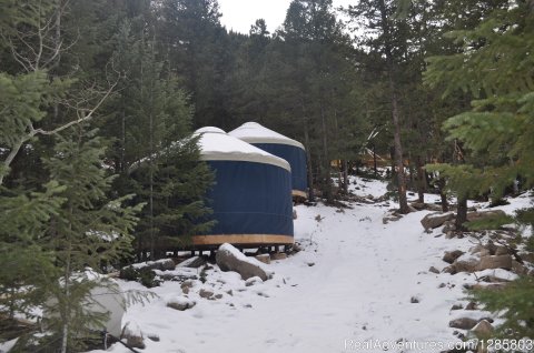 Yurts in a Winter Wonderland