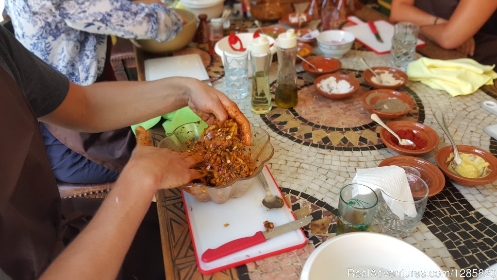 Mixing sauce for grilled chicken | Marrakech Cooking School - Daily Cooking Classes | Image #17/23 | 