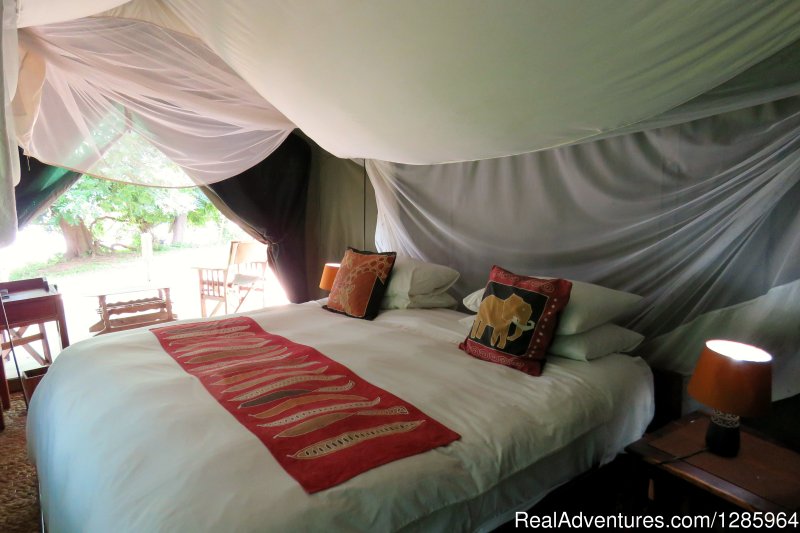 River Front Tent Sleeping Area | Affordable Safari Holidays at Croc Valley Camp | Image #17/22 | 