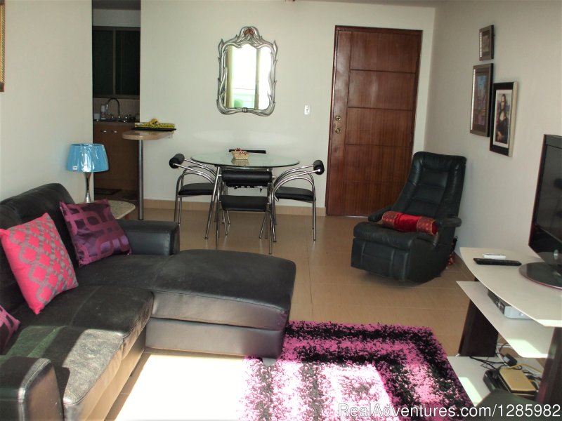 View of Living Room & Dining Area | Ocean View 2 bed/2 bath apt with pool in Gorgona | Image #4/7 | 