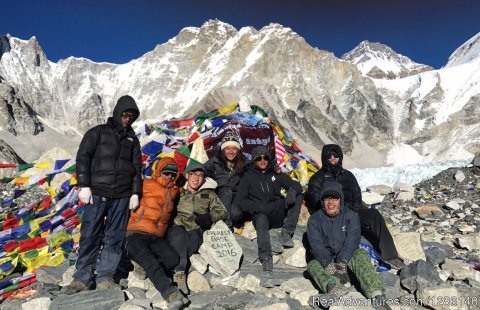 Our Team at altitude of 5545 meters - Everest Base Camp
