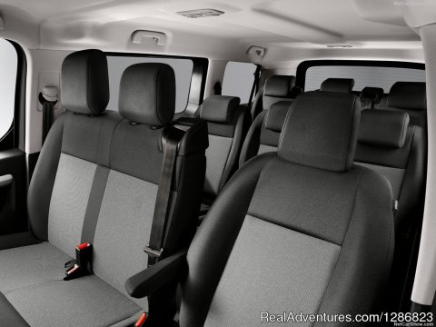 Comfortable And Modern 9 Seat Van.