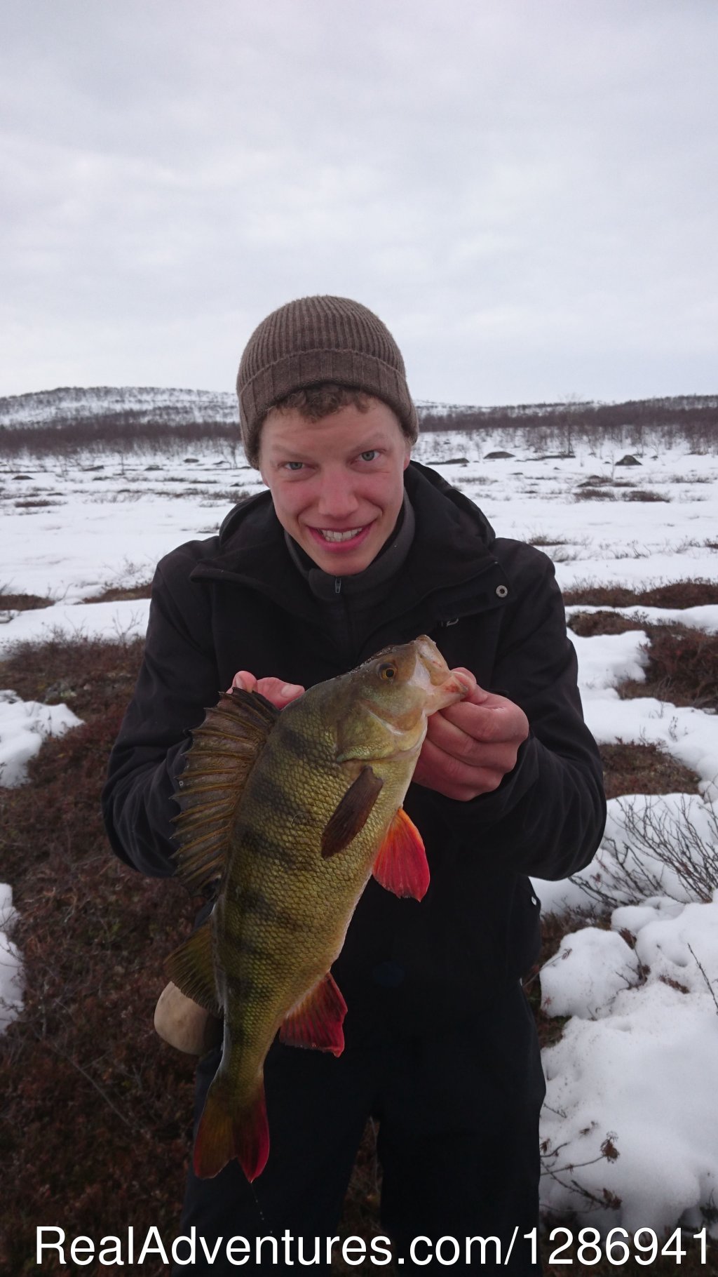 ++1 kg perch and the guide Atte | Best Fishing In Lapland | Image #2/9 | 
